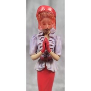 Thomas Kinkade "Find Peace In Prayer" Figurine Heart & Soul Lady 7.5"